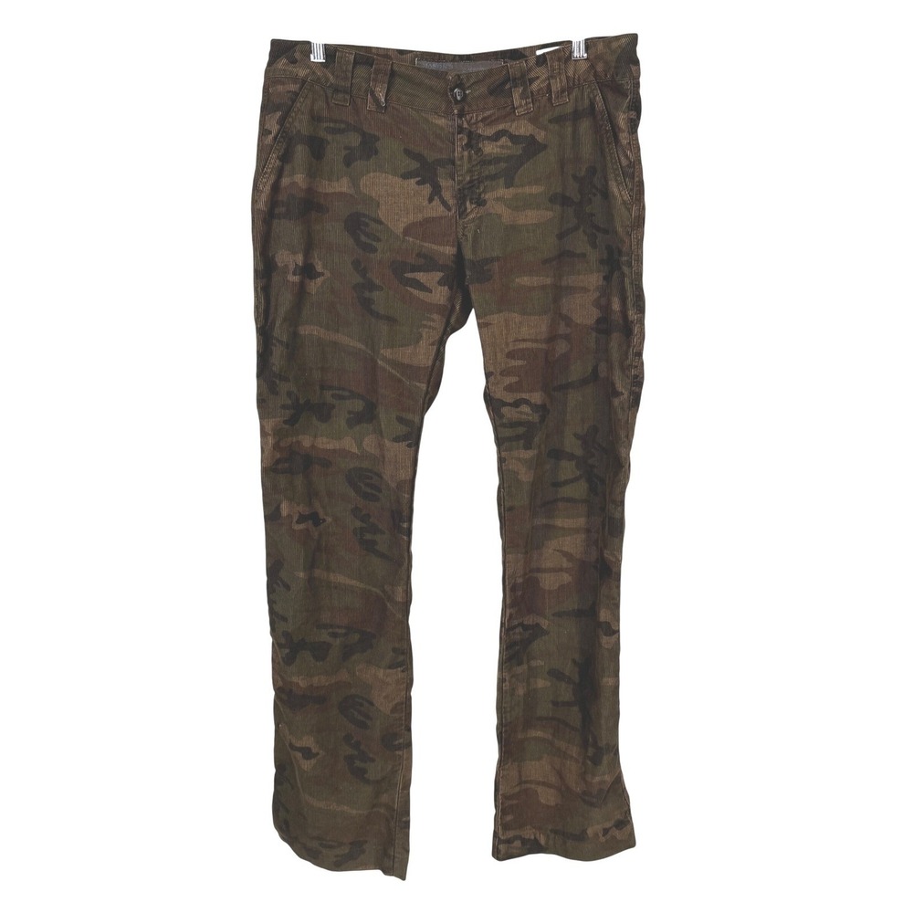 MASONS Womens Corduroy Dark Camo Pants Size 12 Grunge Streetwear Straight Leg